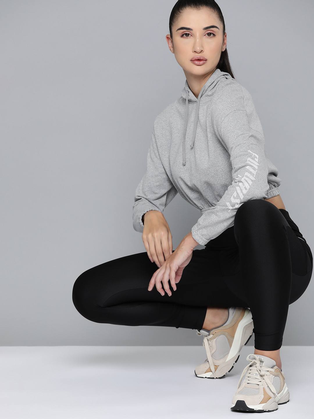 HRX by Hrithik Roshan Hooded Cropped Lifestyle Sweatshirt