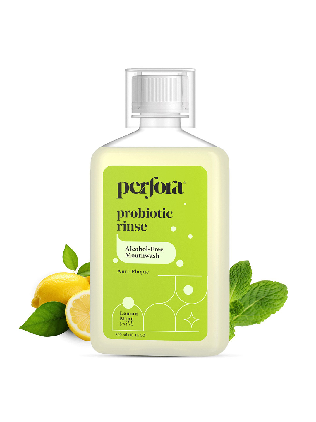 Perfora Probiotic Rinse Mild Anti-Plaque Mouthwash With Lemon & Mint - 300ml