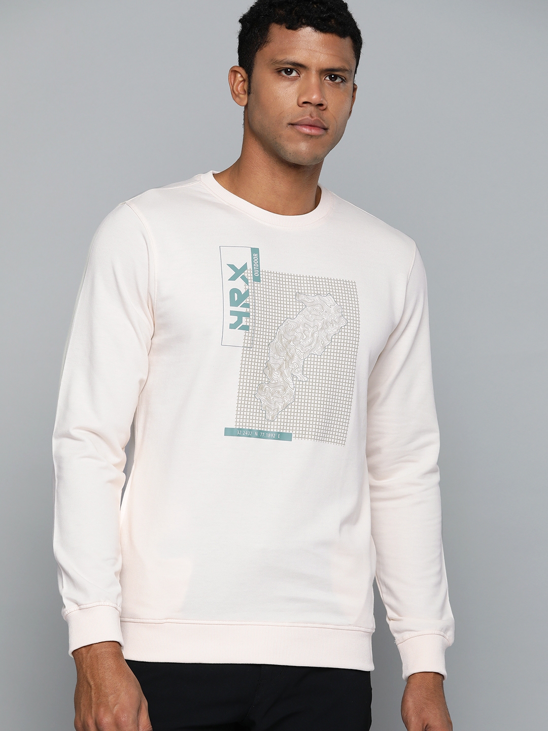 HRX by Hrithik Roshan Printed Outdoor Sweatshirt