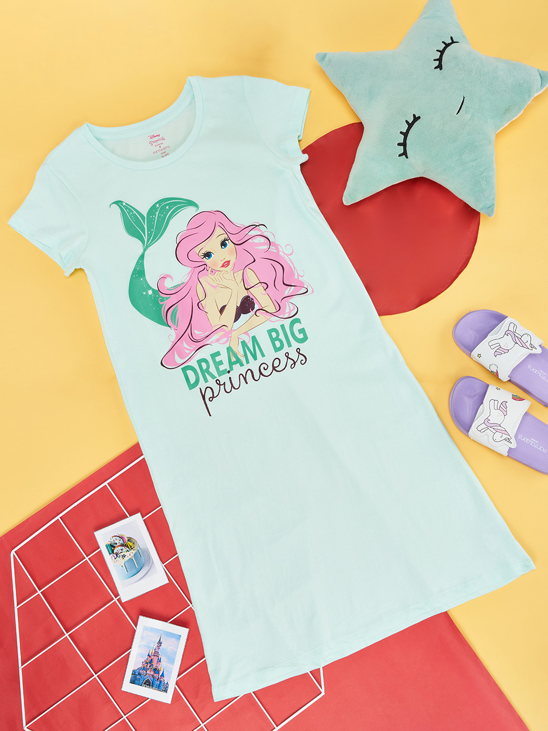 Pantaloons Junior Girls Disney Princess Printed Pure Cotton T-shirt