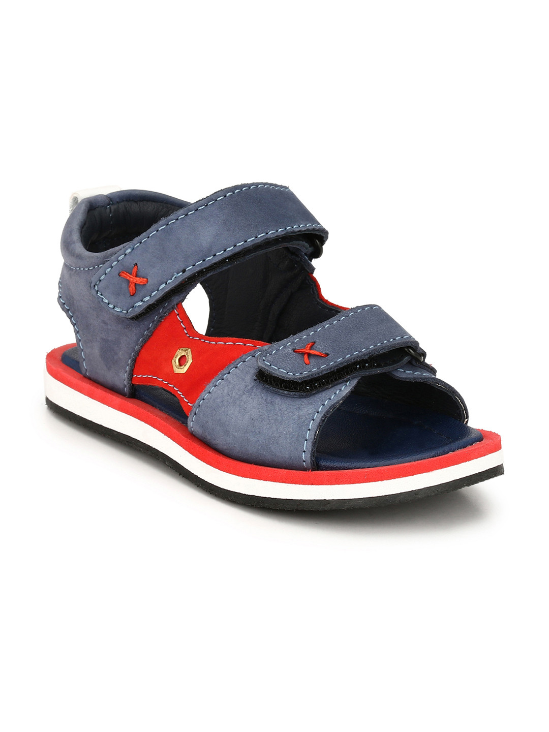 TUSKEY Boys Blue Comfort Leather Sandals