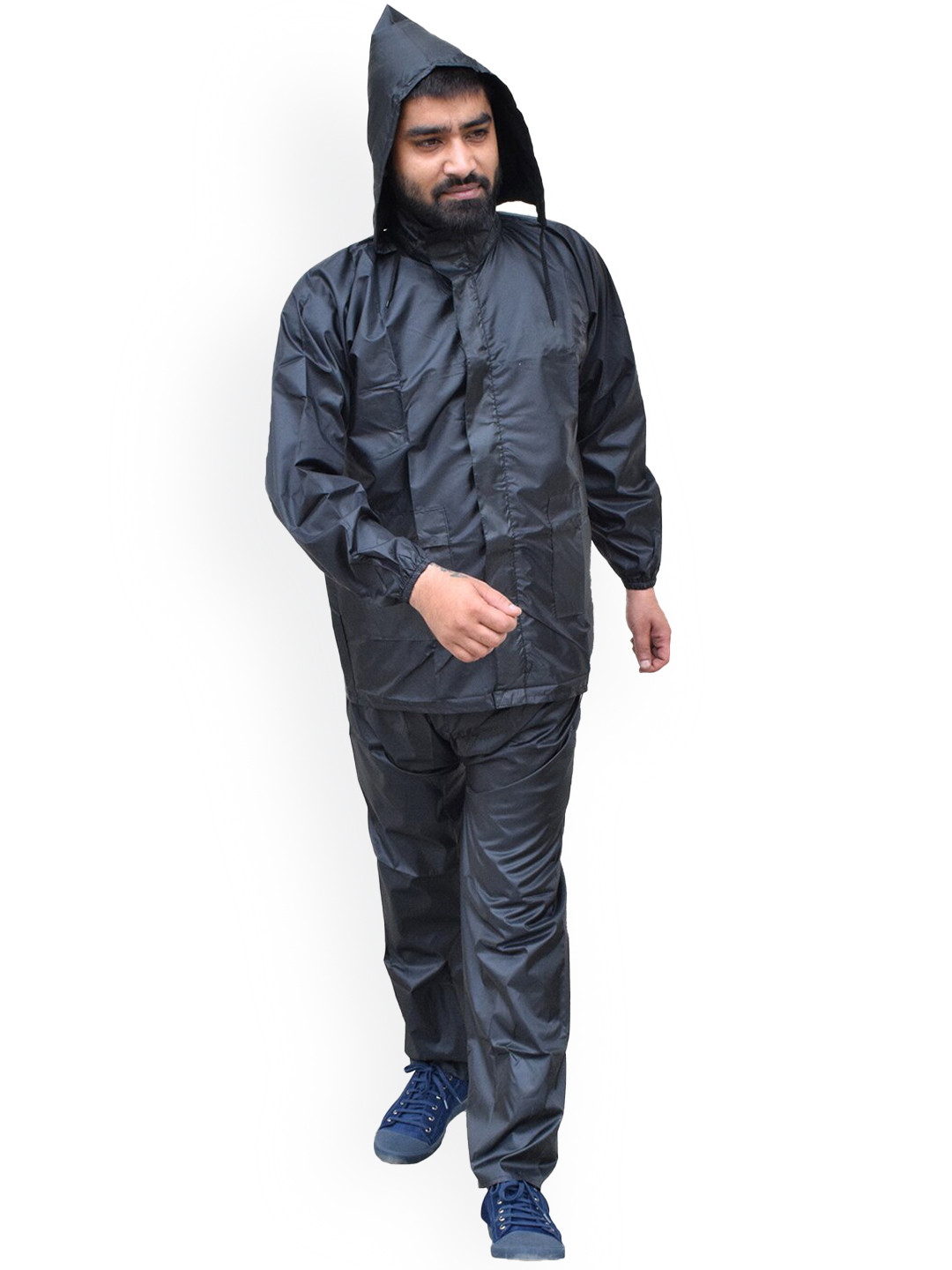 Kuber Industries PVC Raincoat With Adjustable Hood