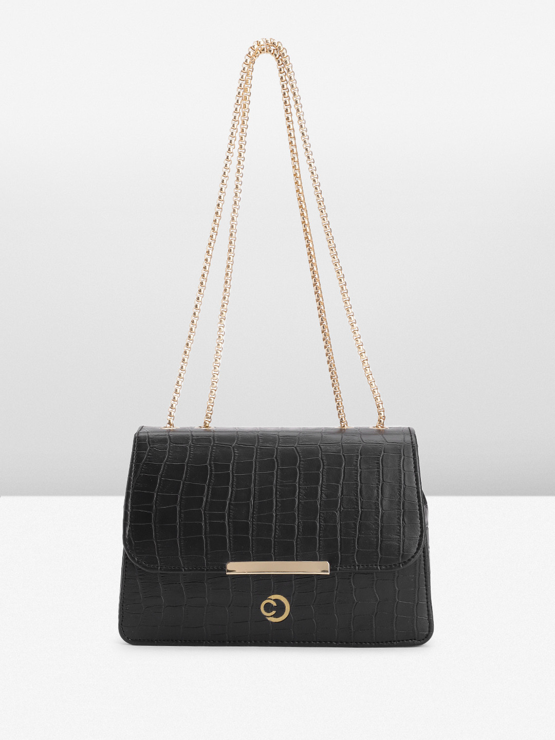 Caprese Selena Women Black Medium Sling Bag