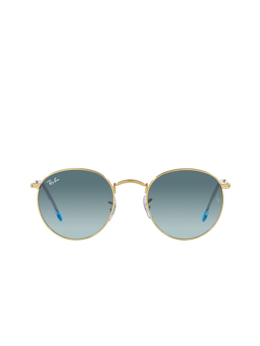 RAY-BAN Men Gradient Blue Lens Round Sunglasses - 0RB3447001/3M50