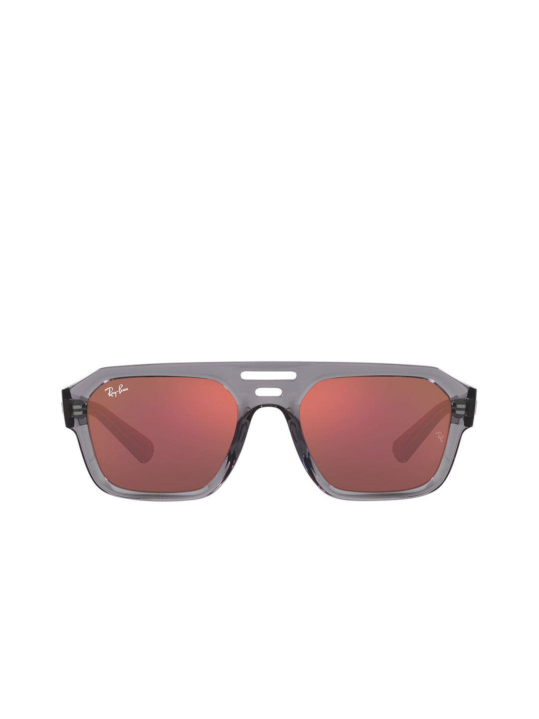 RAY-BAN Unisex UV Protected Red Lens Irregular Sunglasses - 0RB43976684D054