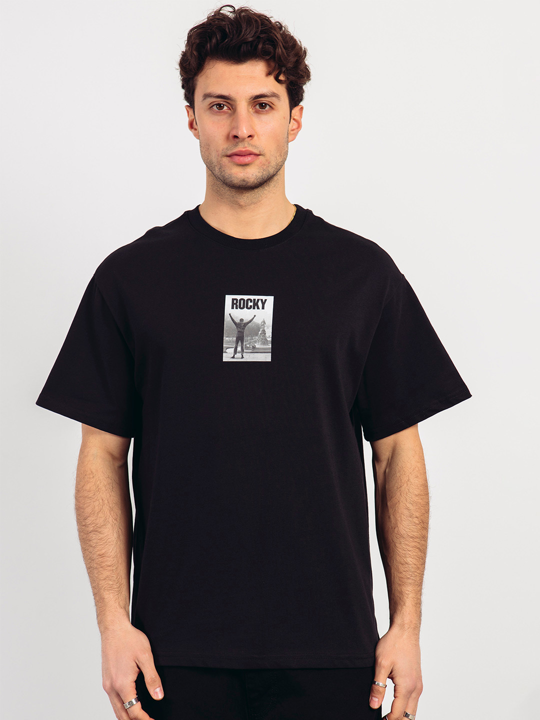 catch Printed Drop-Shoulder Sleeves Pure Cotton Oversize T-shirt