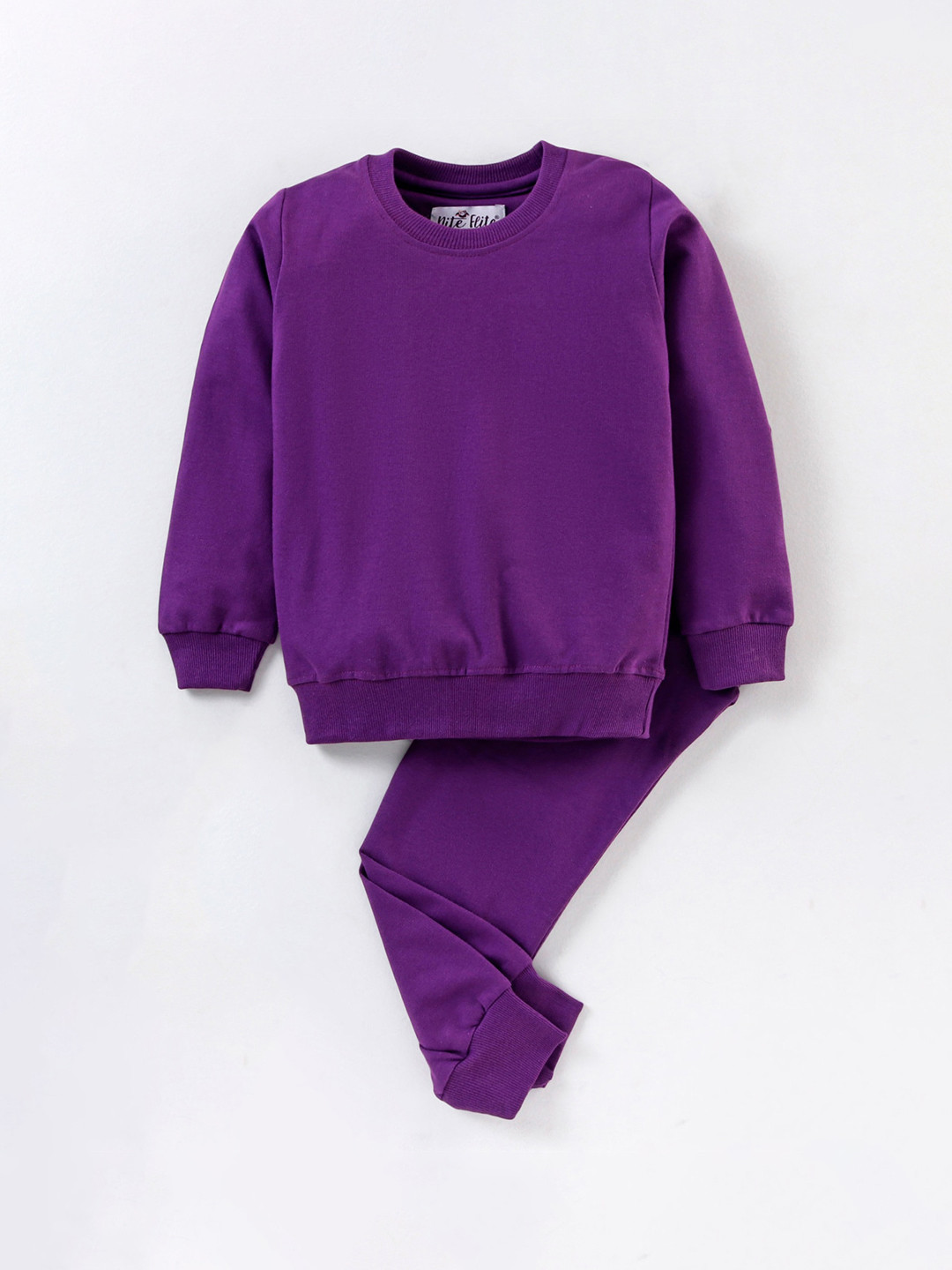 Nite Flite Kids Round Neck Pure Cotton Night Suit
