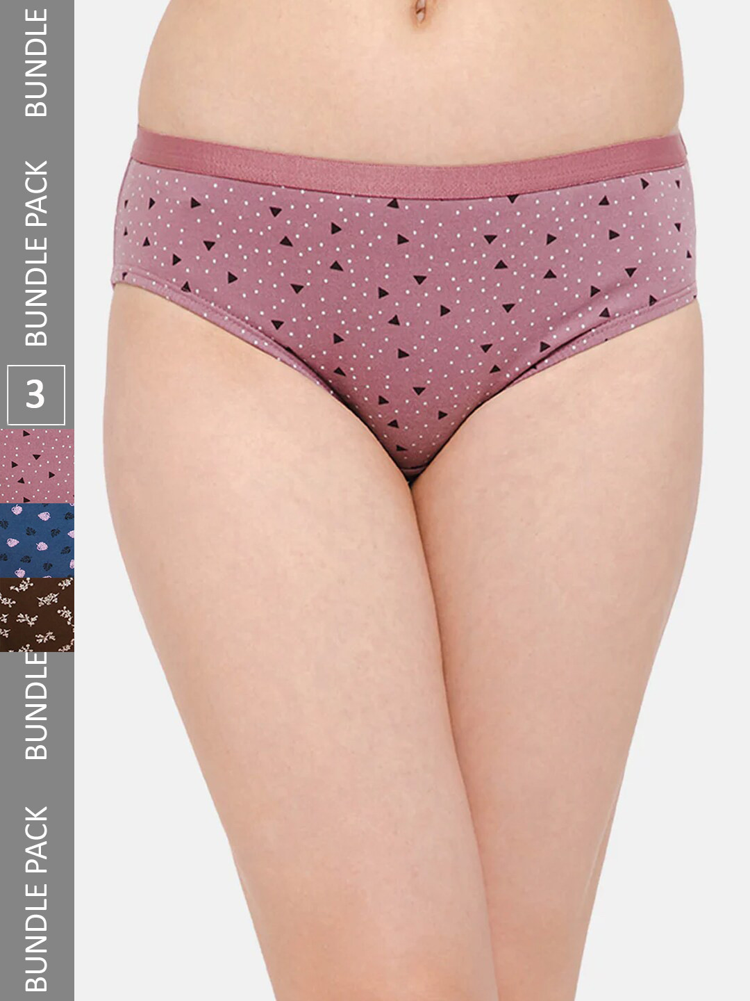 intimacy LINGERIE Women Pack Of 3 Cotton Assorted Briefs