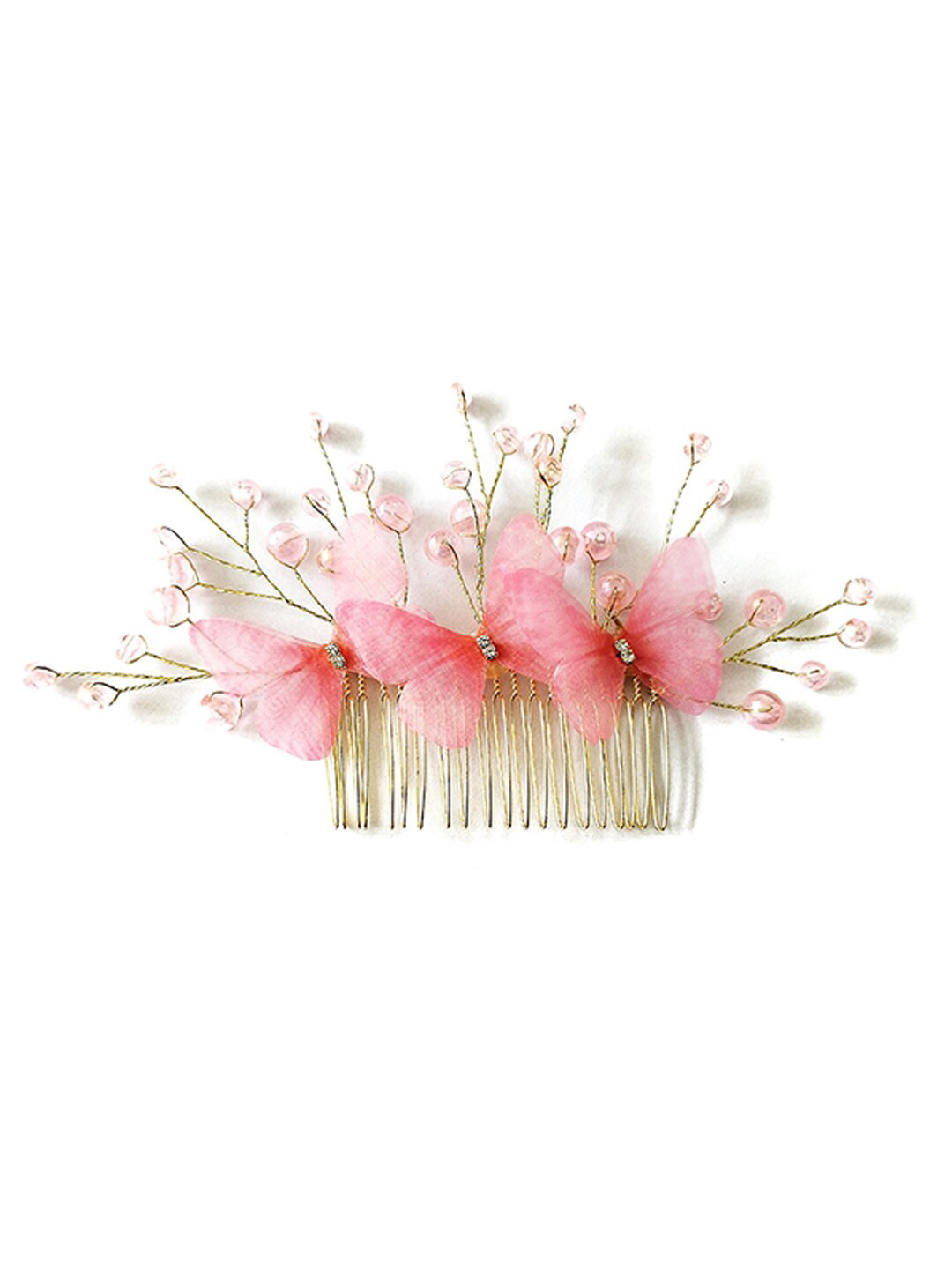 Hair Flare Women Embellished Butterfly Comb Pin