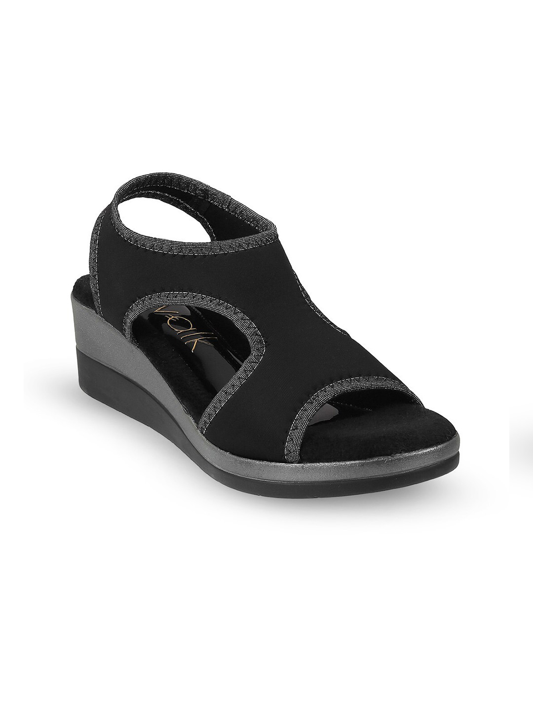 Catwalk Textured Peep Toes Wedge Heels