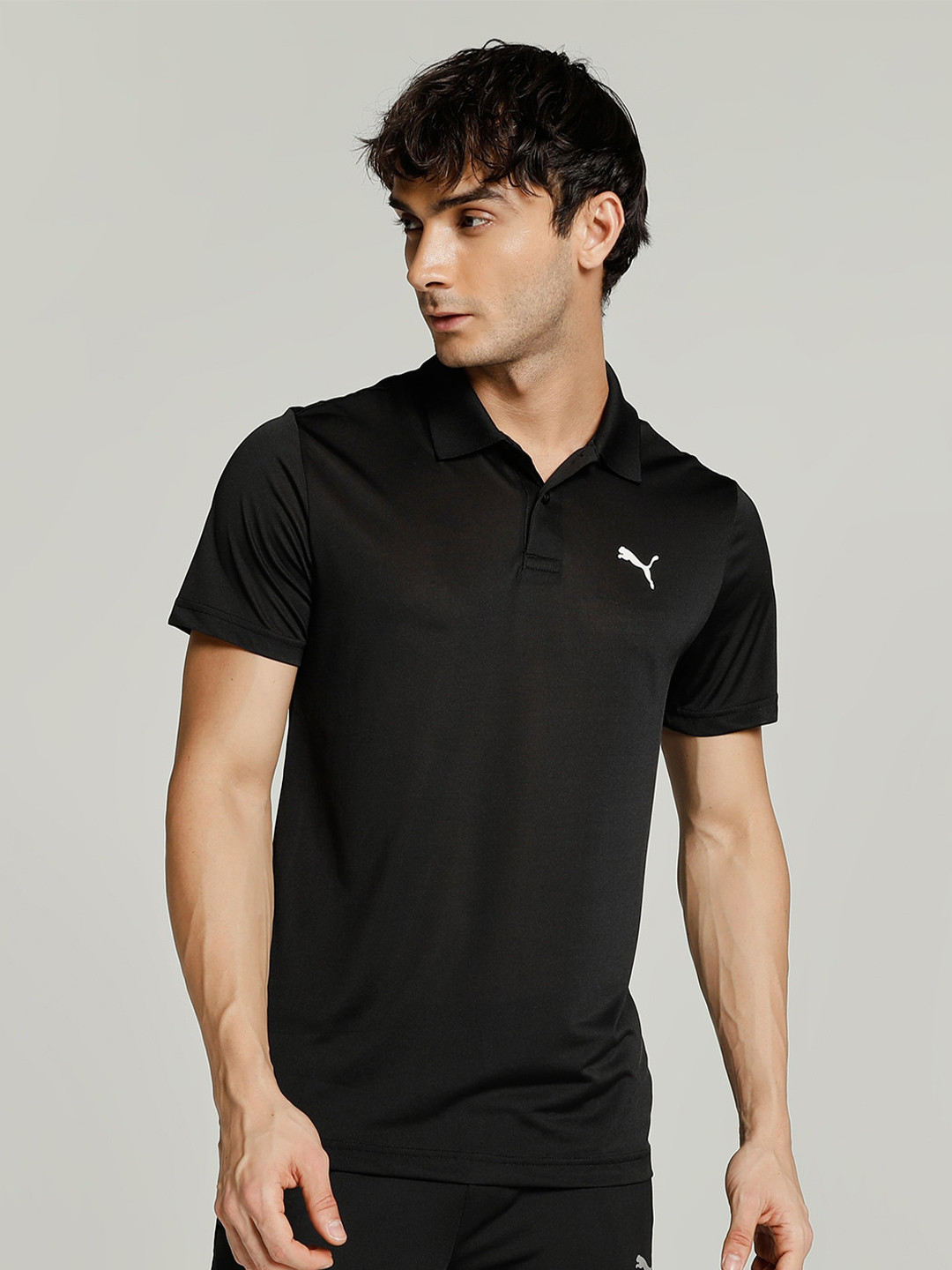 Puma Logo-Printed Poly Polo Slim Fit T-Shirt