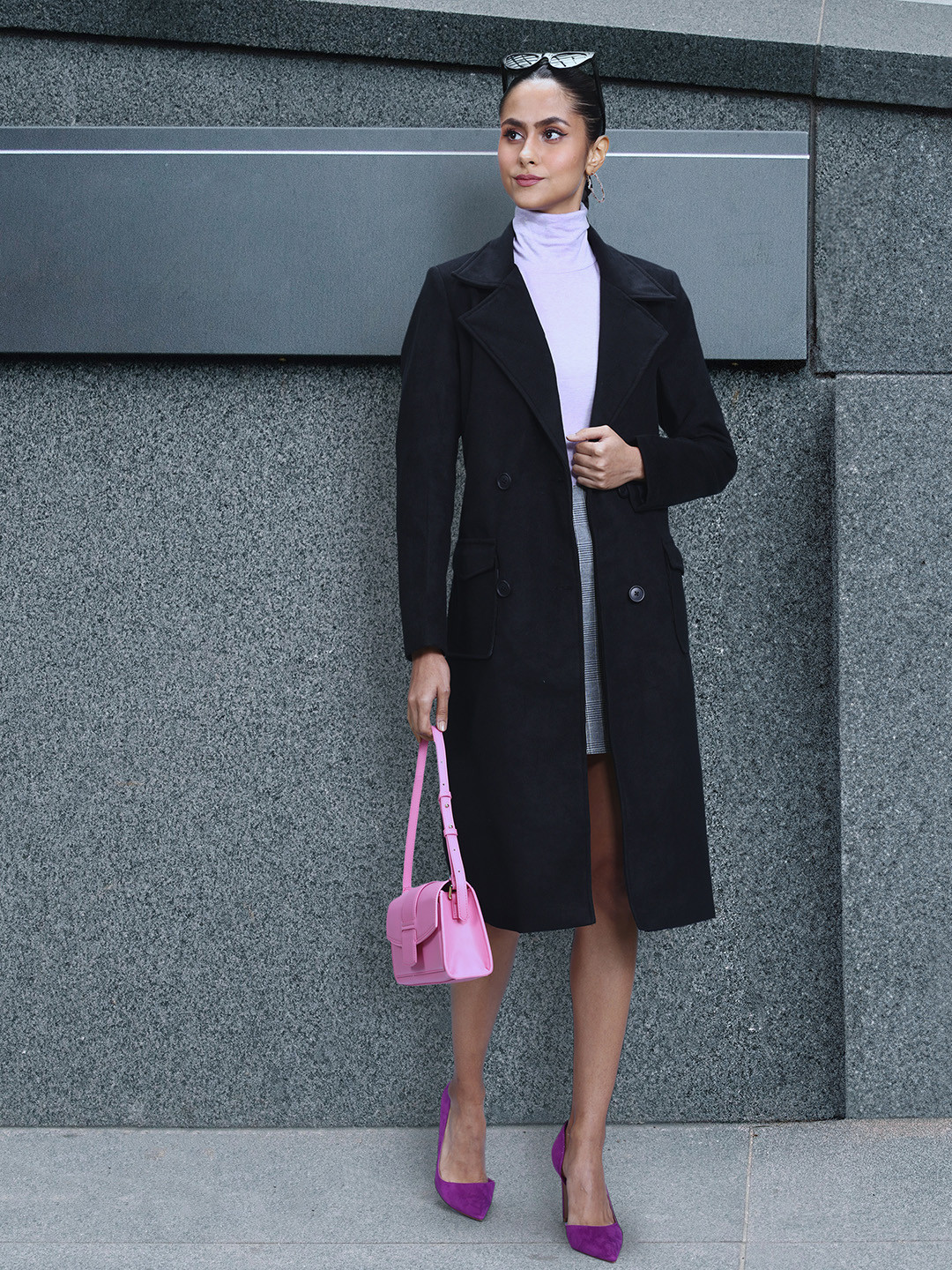 4WRD by Dressberry Notched Lapel Collar Trench Coat