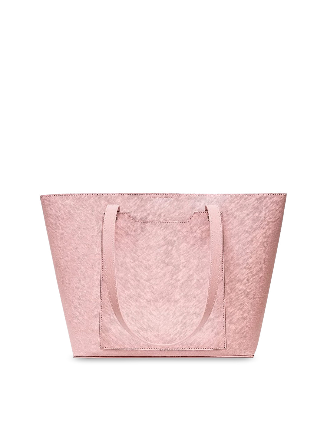 THE MESSY CORNER Pink PU Oversized Shopper Tote Bag