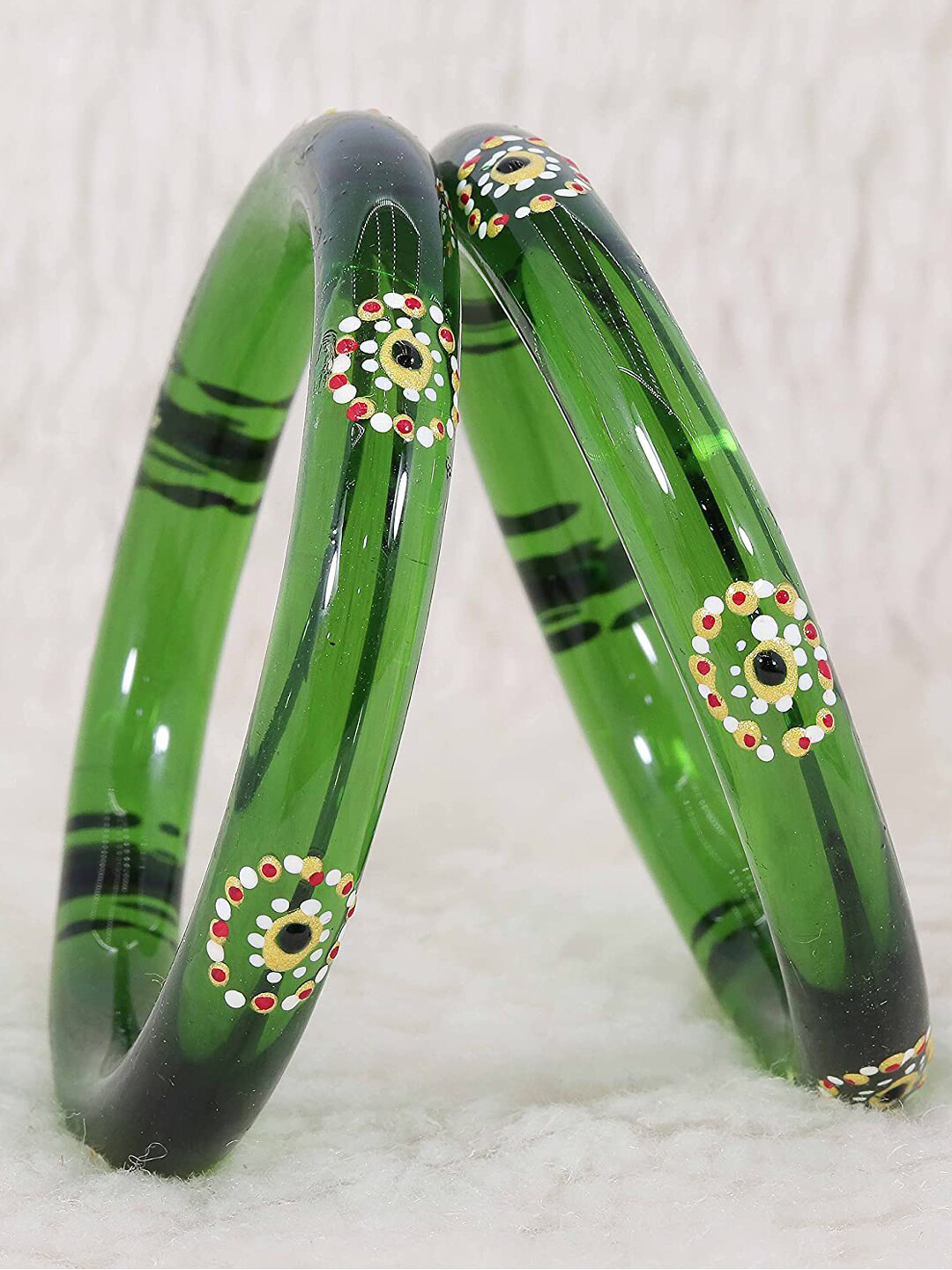 NMII Set Of 2 Polka Dots Printed Bangles