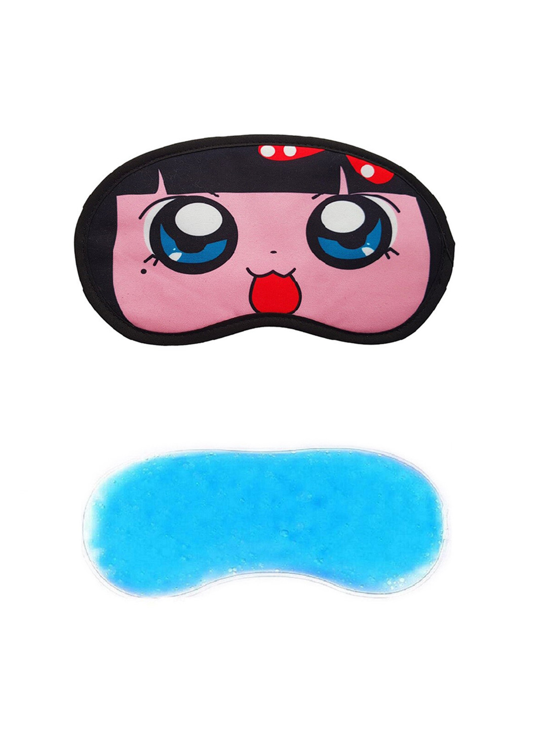 JENNA Cute Face Sleeping Eye Shade Mask With Ice Cooling Gel