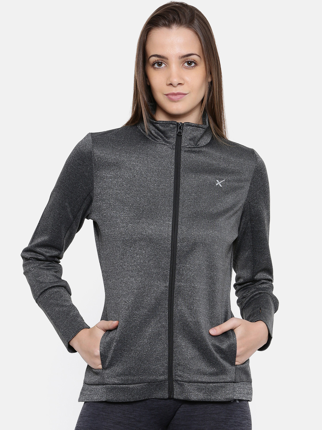 thumb hole jacket myntra