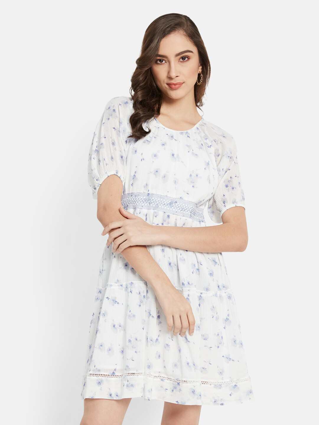 METTLE Floral Print Fit and Flare Dress