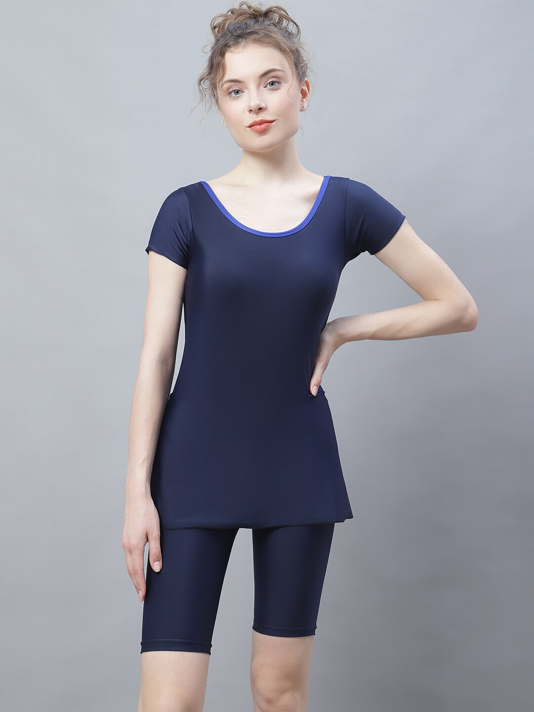 TAG 7 Round Neck Full Coverage Swimwear Dress