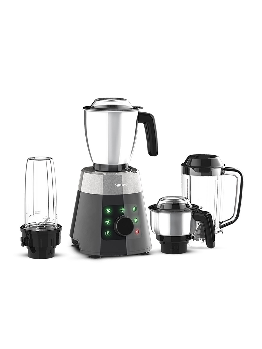 Philips Hl7777/00 Black Stainless Steel Smart Touch Mode 4 Jars Wet and Dry Grinder with Juicer-750W