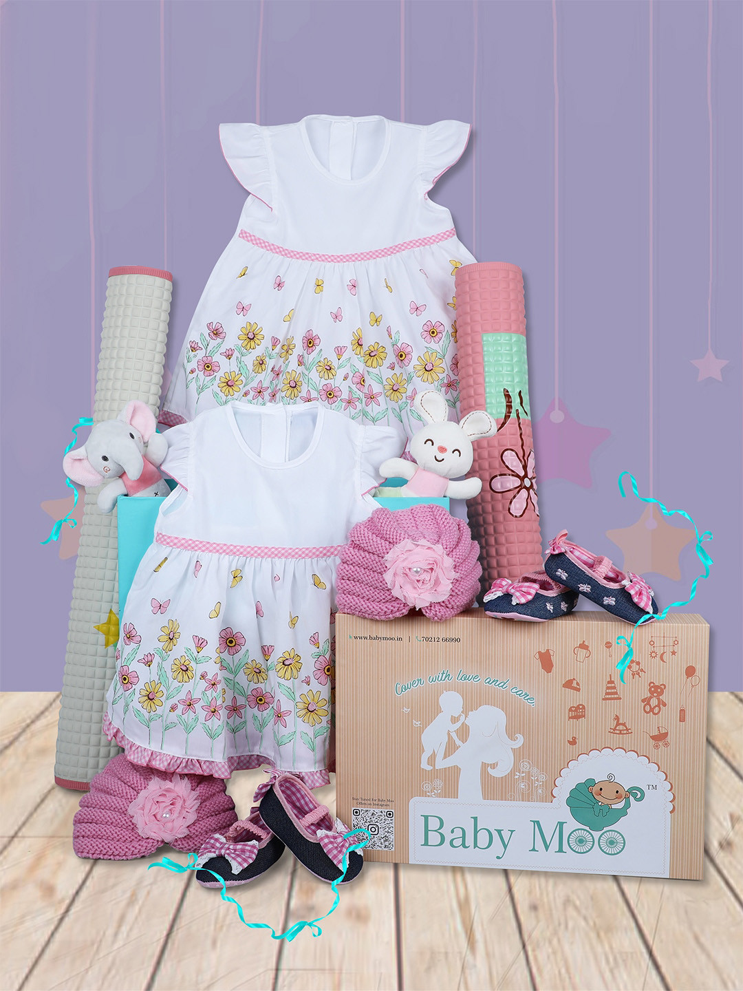 Baby Moo Infants Pack Of 9 Baby Apparel Gift Set