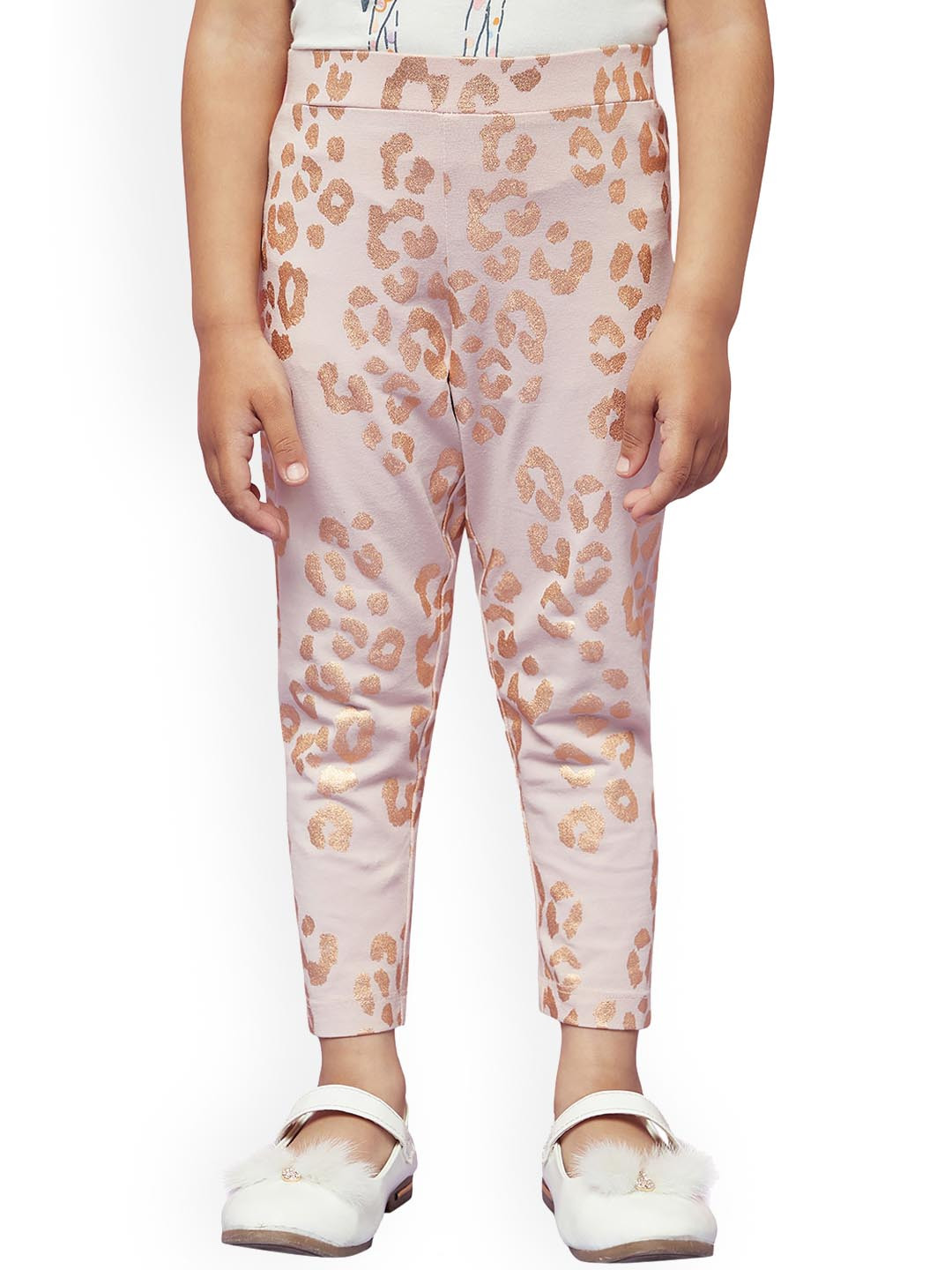 SPUNKIES Abstract Printed Cotton Ankle-Length Leggings