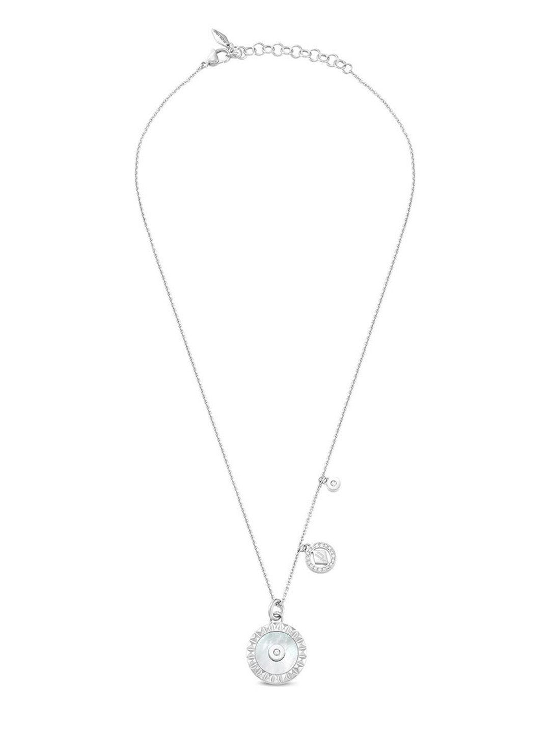 Police Silver-Plated Stone Studded Fulgurant Necklace