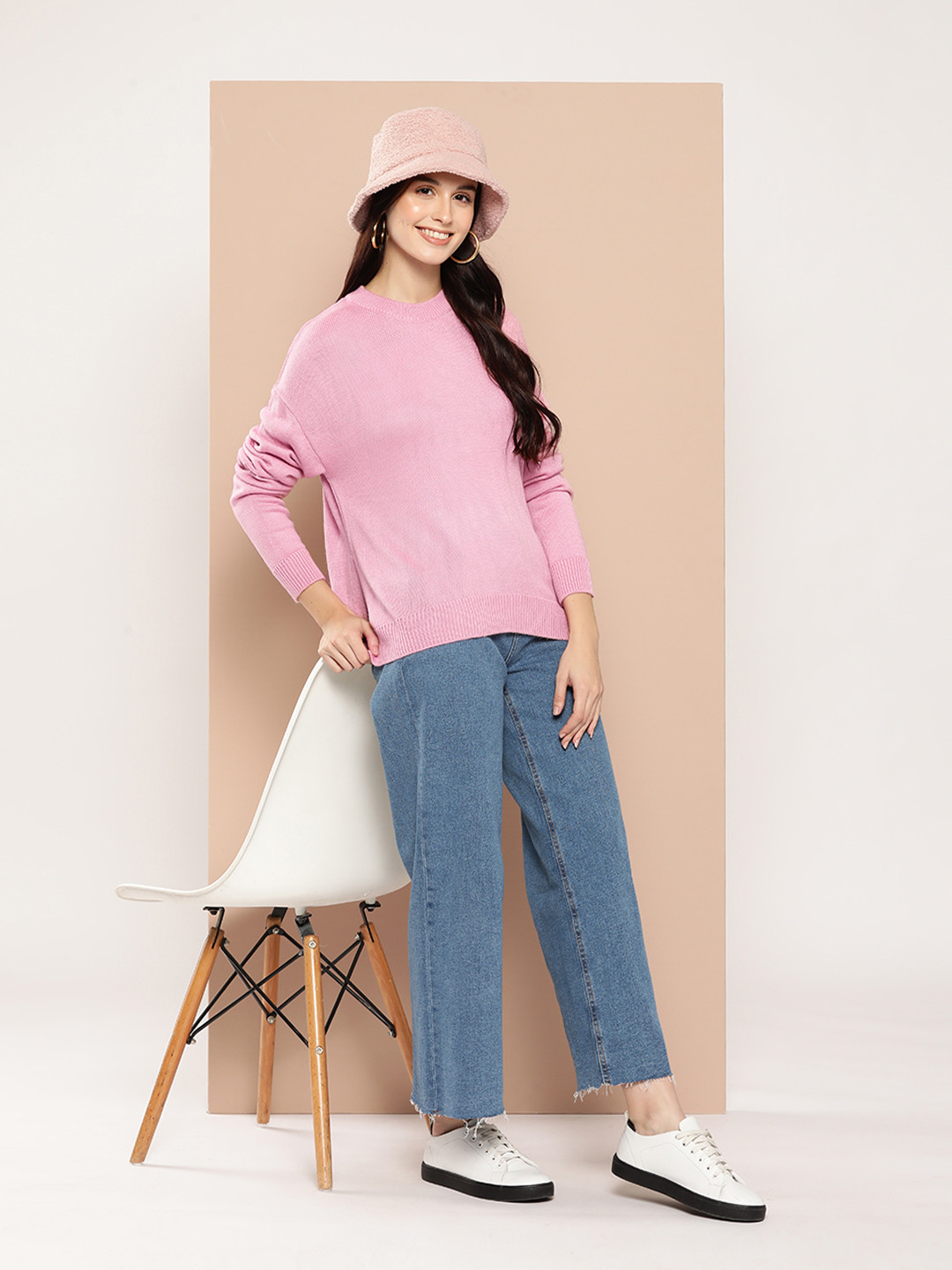 HERE&NOW Side Slit Acrylic Pullover