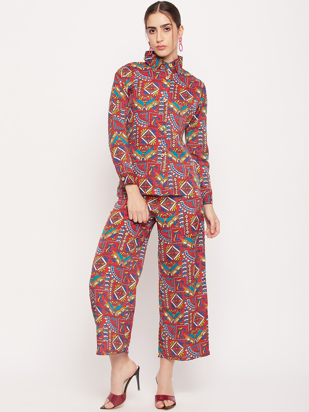 NABIA Printed Long Sleeves Shirt With Trouser