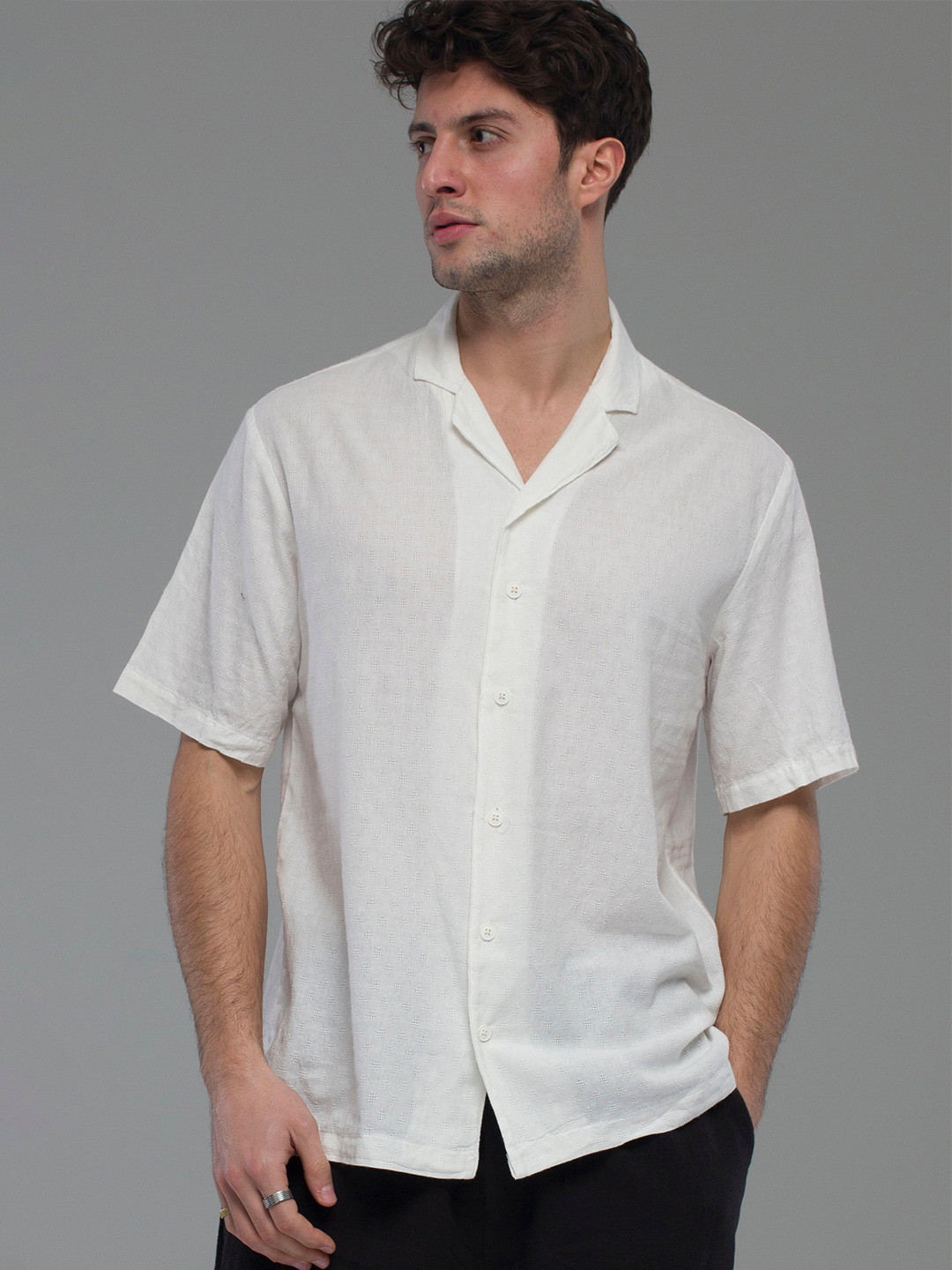 catch Men Self Deisgn Casual Shirt