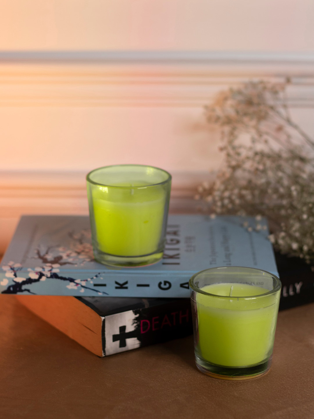 Dhrohar Oriental elegance 2Pcs Scented 1 Wick Tuberose Solid Round Regular Jar Candles