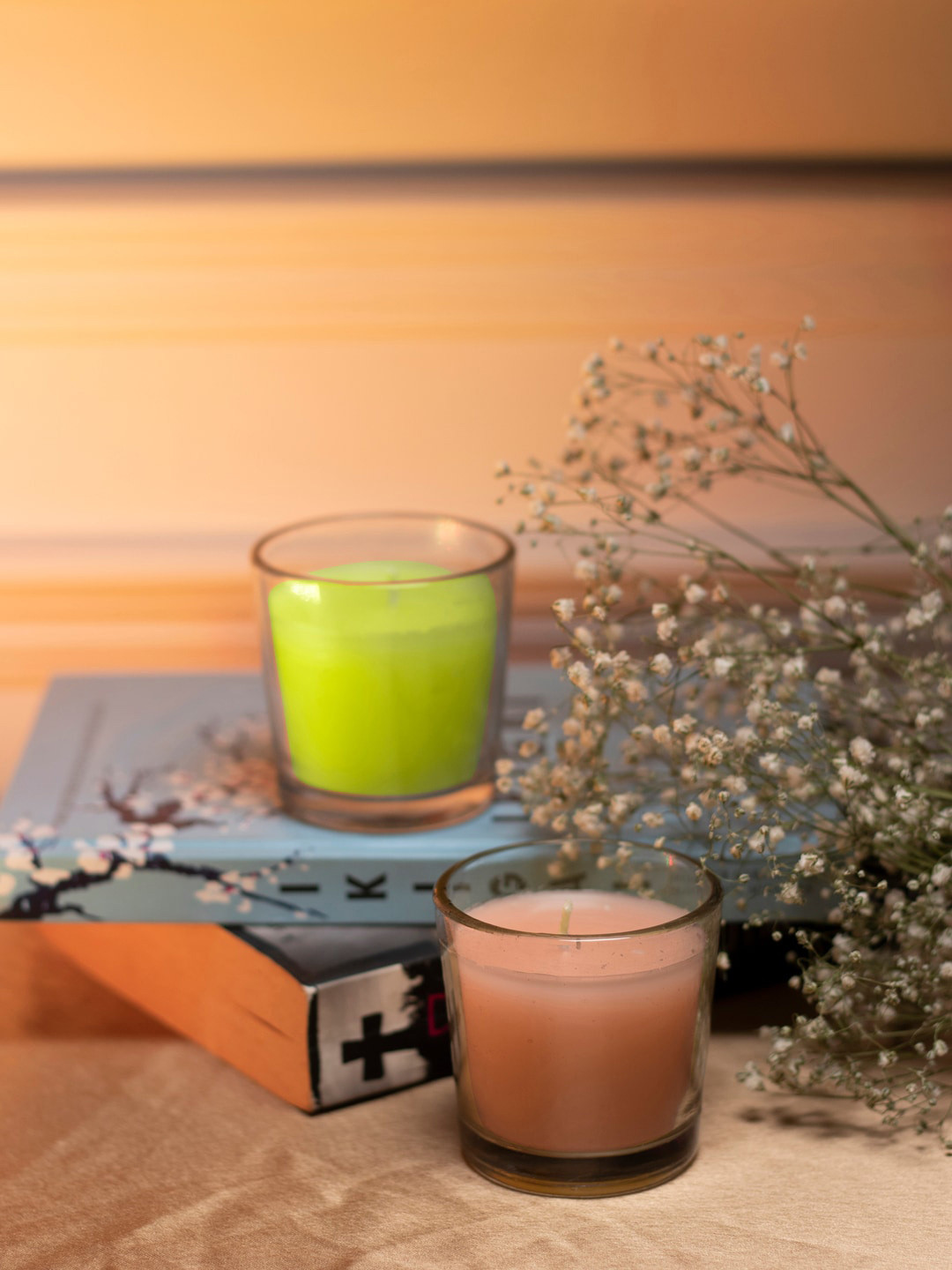 Dhrohar Arabian Mystique 2Pcs 1 Wick OUD and tuberose Solid Round Regular Jar Candles