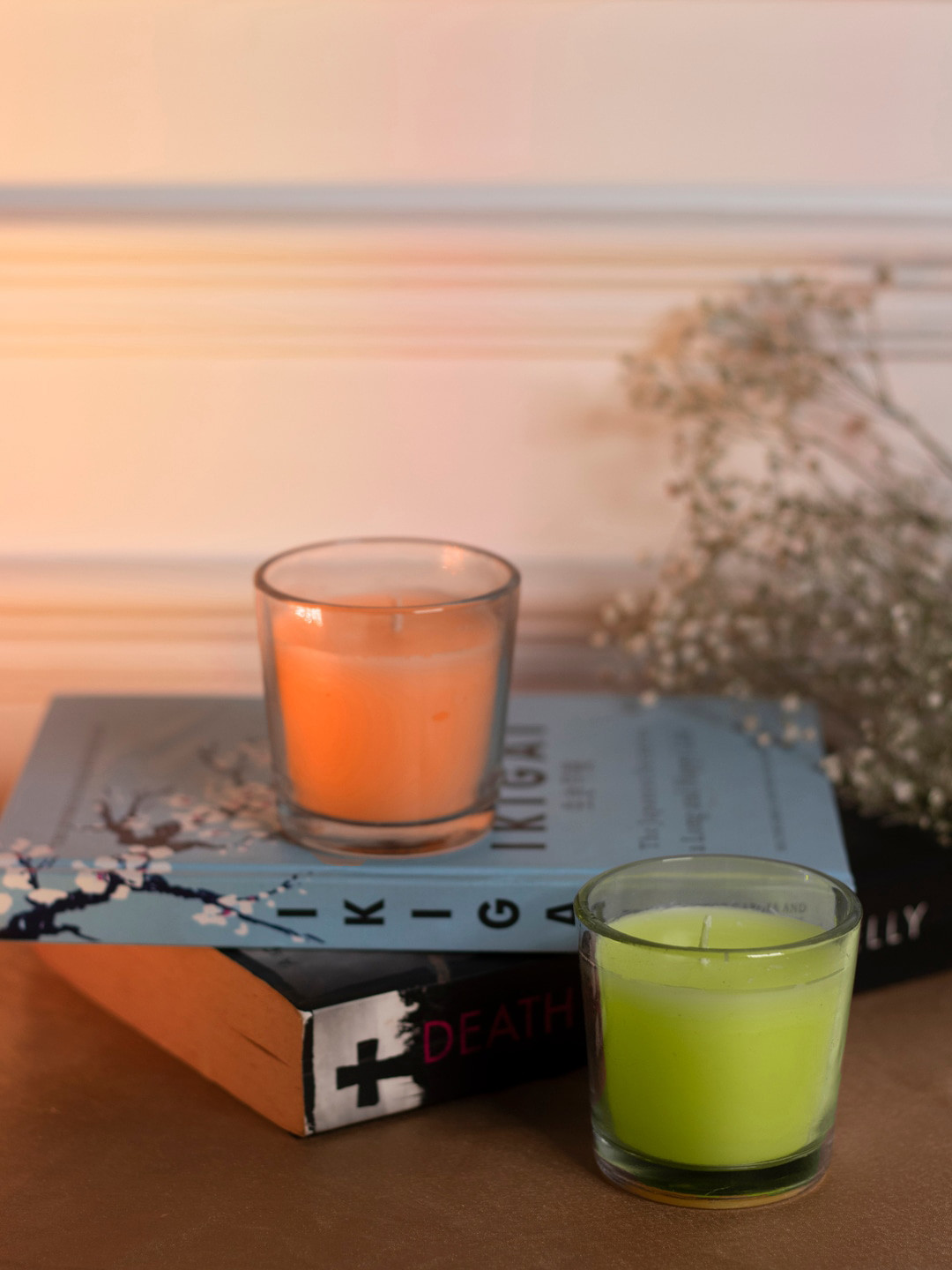 Dhrohar Oriental elegance 2Pcs 1 Wick Tuberose & Blossom Solid Round Regular Jar Candles