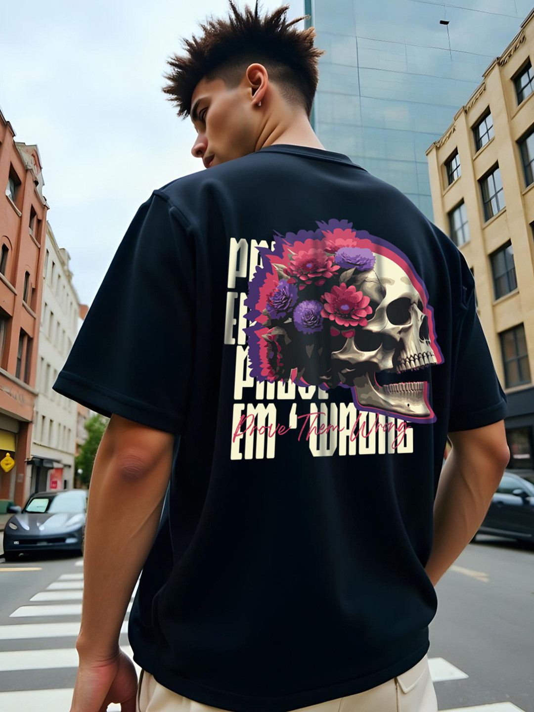 Mad Over Print Typography Oversized Oversize T-shirt