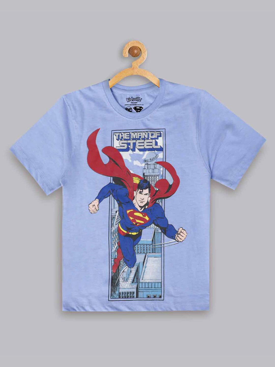 Kids Ville Boys Superman Graphic Printed T-Shirt