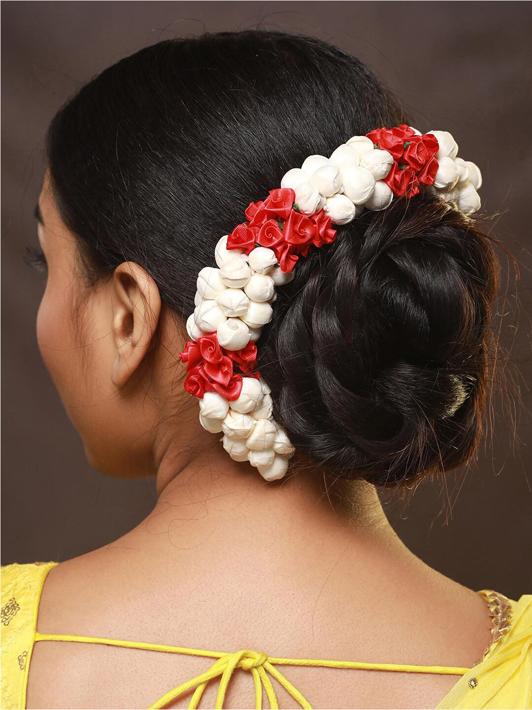 Anouk Women Red Mogra Artificial Flower Hair Accessory
