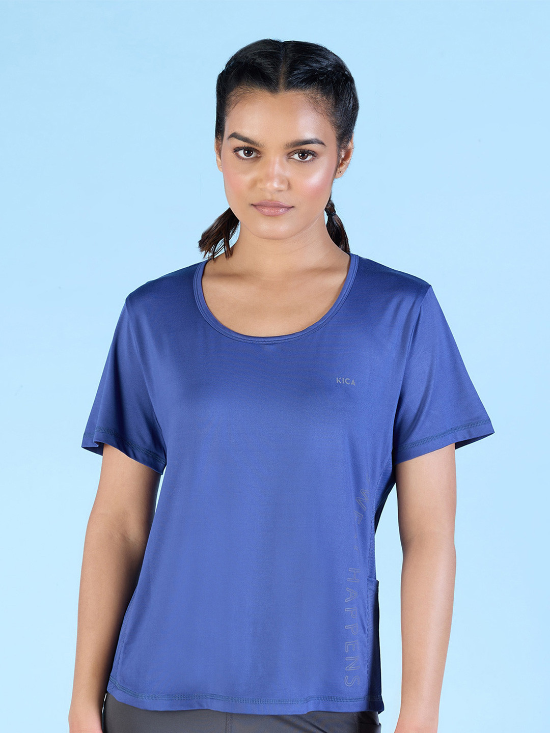 KICA Round Neck Side Panels With Pocket Sports T-shirt