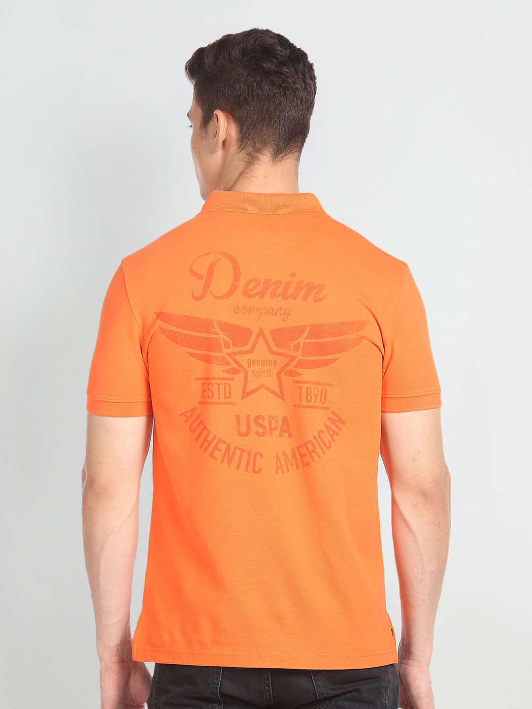 U.S. Polo Assn. Denim Co. Back Print Cotton Pique Polo Shirt