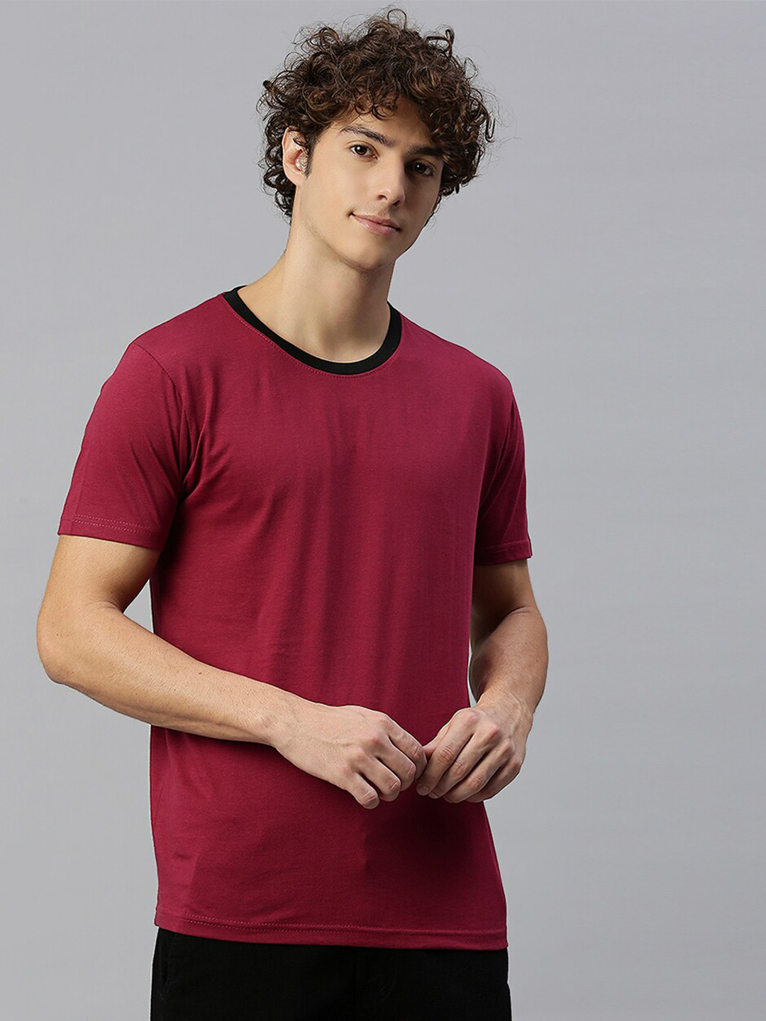 High Star Round Neck Pure Cotton T-shirt
