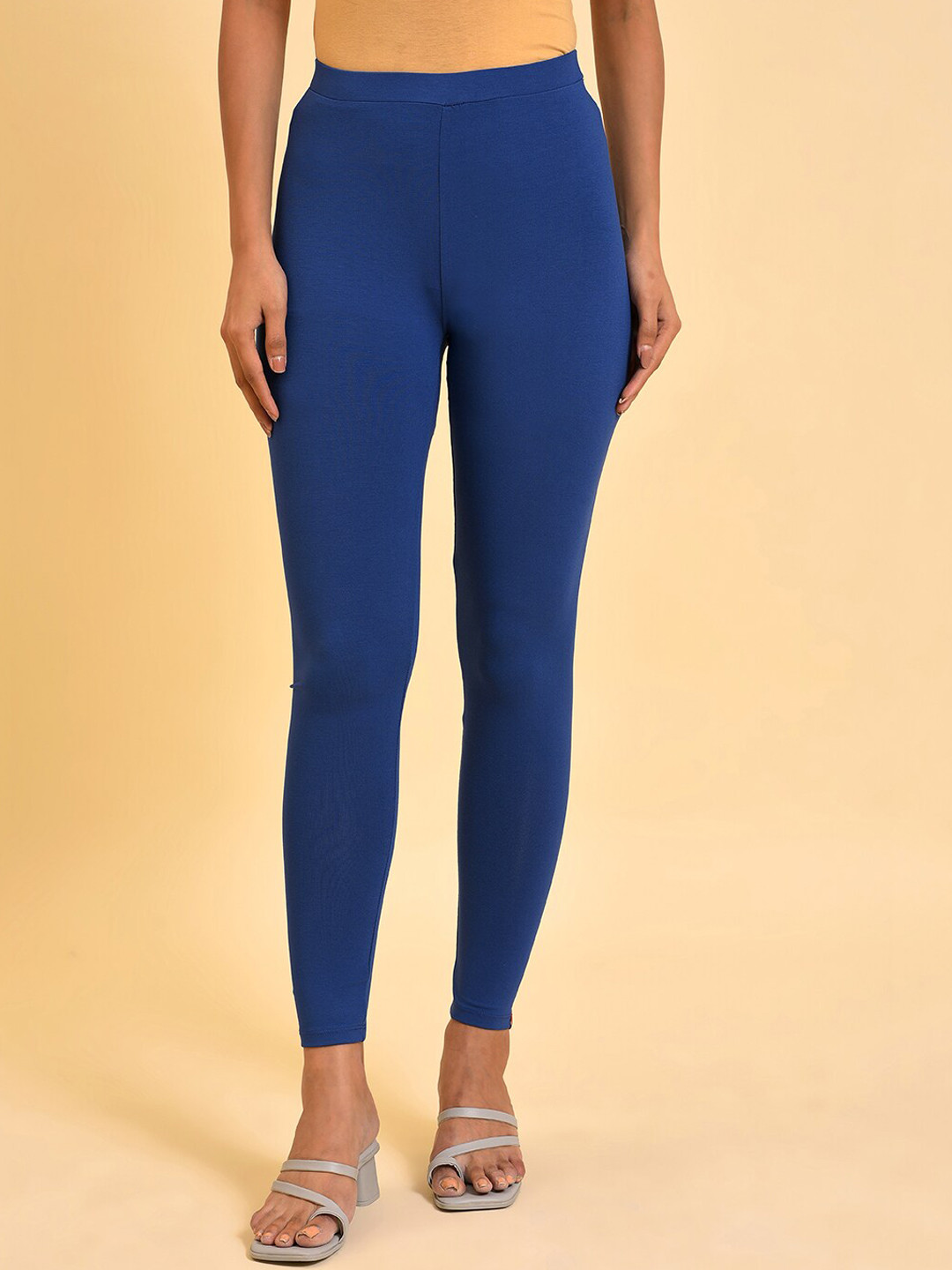 W Blue Ankle Length Leggings