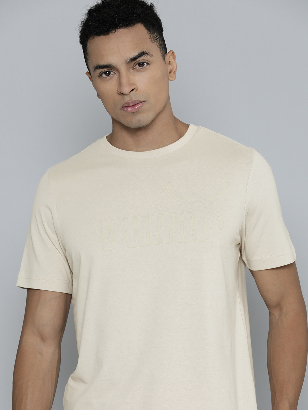 Puma Brand Logo Printed ESS ELEVATED Round Neck Regular Fit Sport T-Shirt