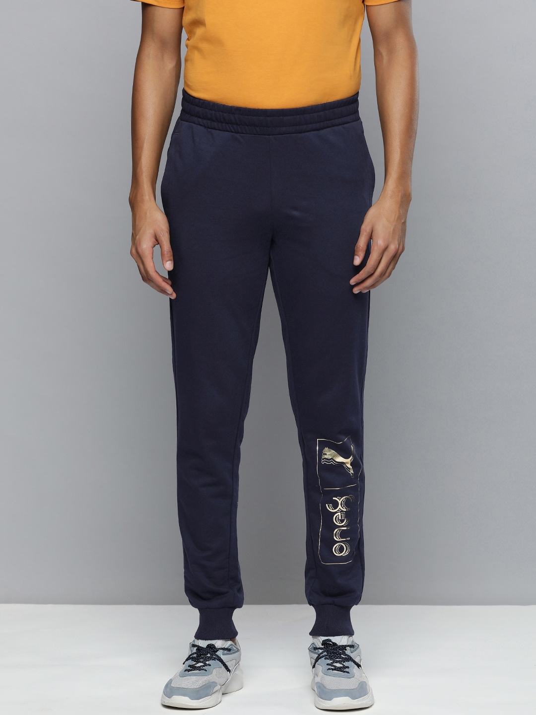 Puma joggers mens yellow hotsell