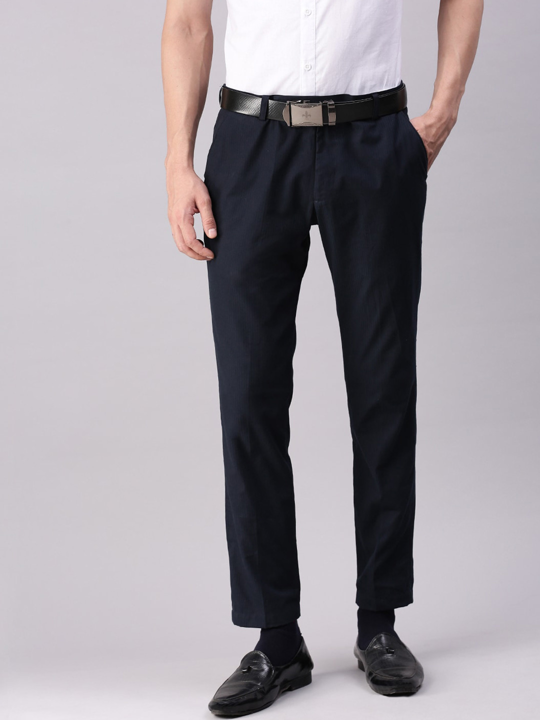 WHITE HEART Men Comfort Pure Cotton Formal Trousers