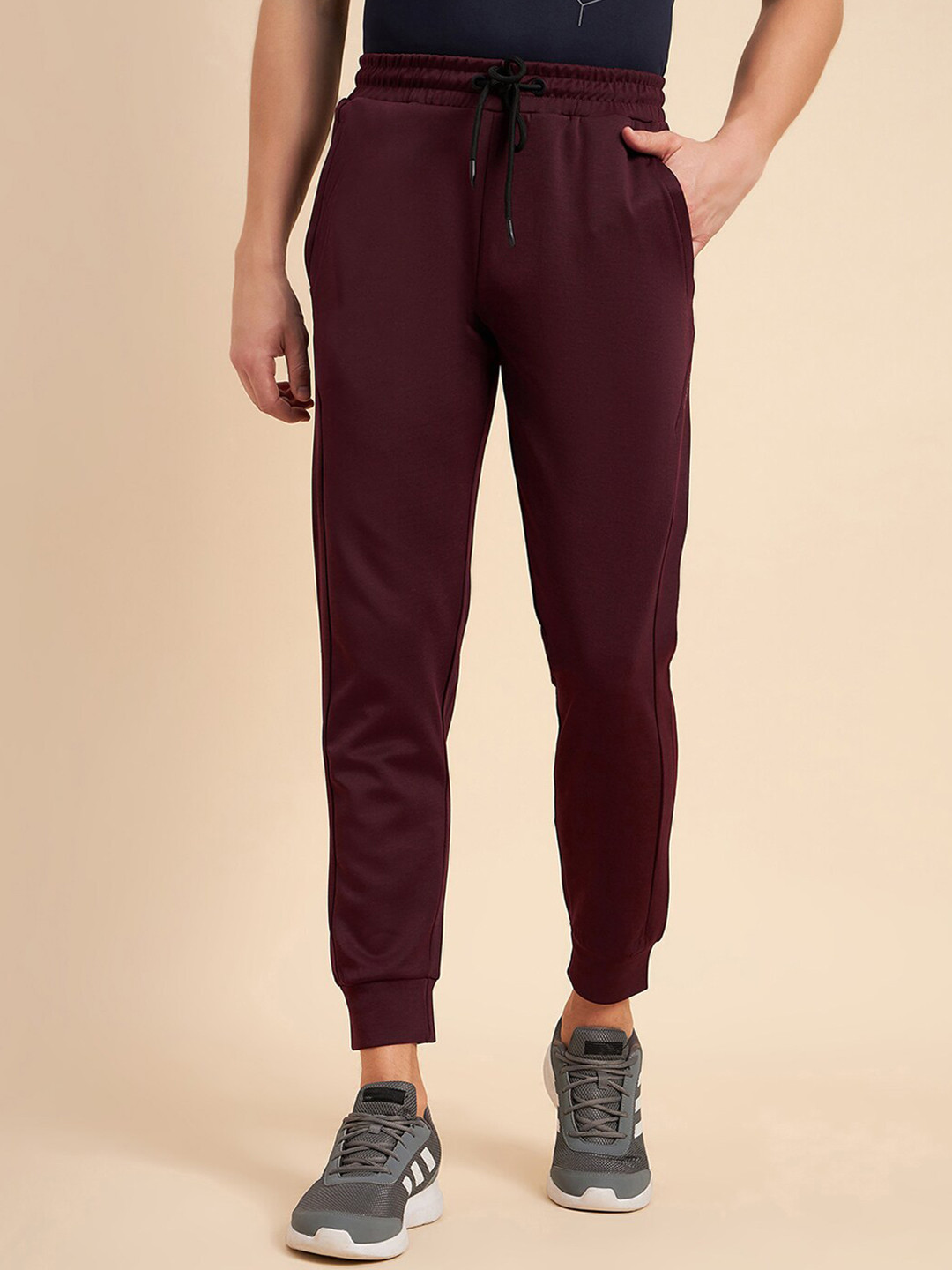 Sweet Dreams Men Maroon Dry-Fit Joggers Track Pants