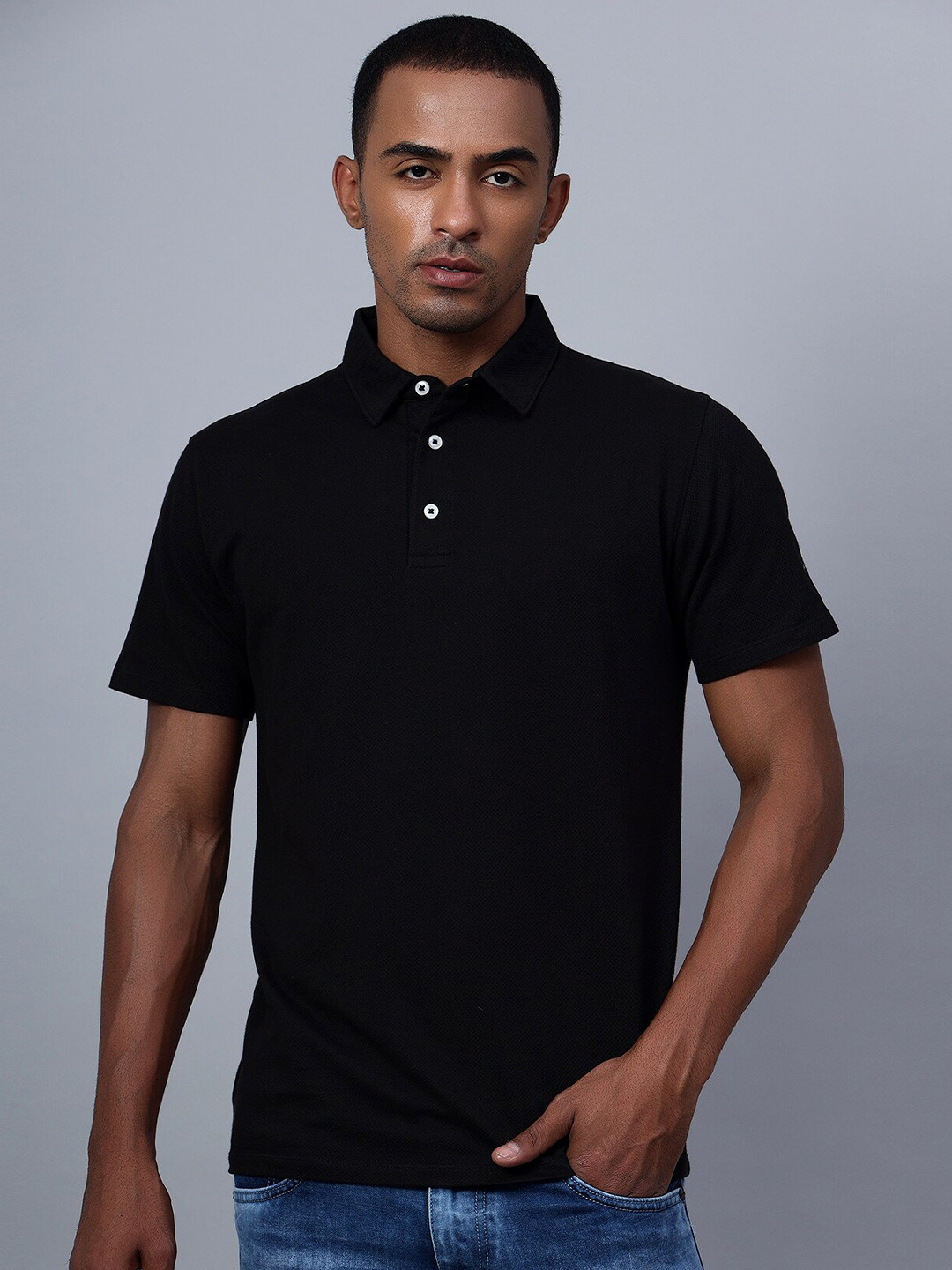 Hencemade Polo Collar Cotton Slim Fit T-shirt
