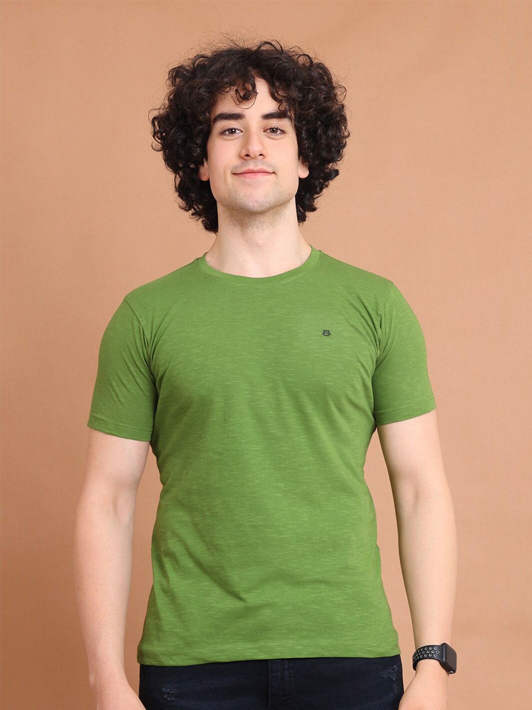 berry blues Men Green Pockets T-shirt