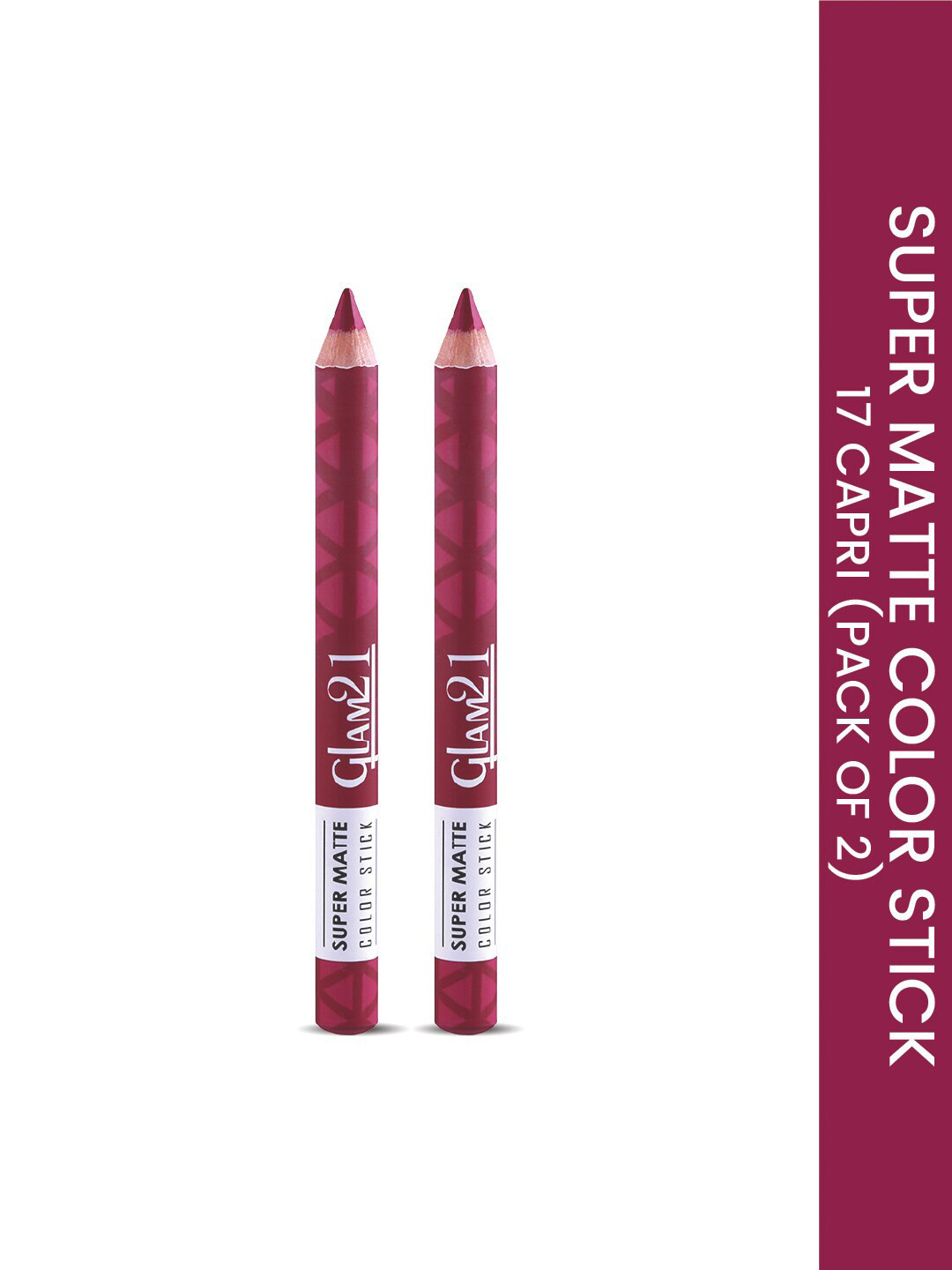 GLAM21 Set Of 2 Super Matte Non-Drying Long-Lasting Colorstick - Capri 17