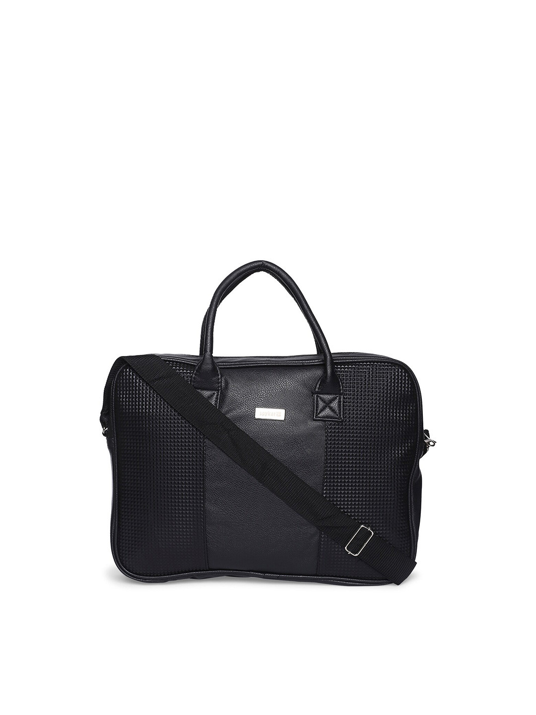 SPYKAR Textured Leather Laptop Bag