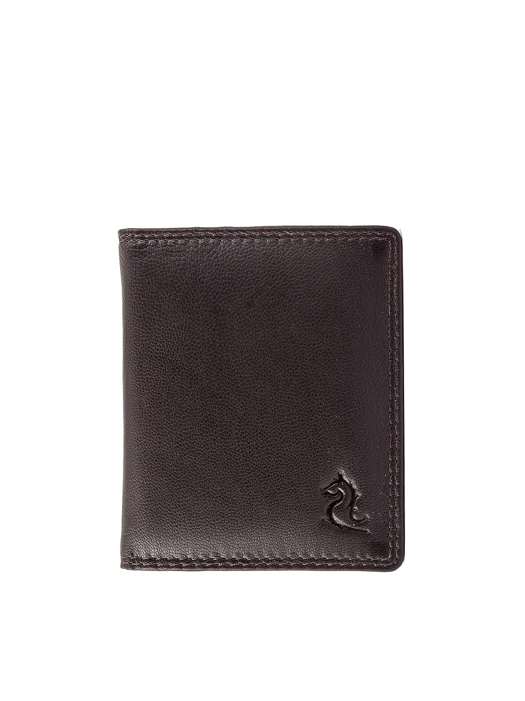 Kara Unisex Brown Solid Card Holder