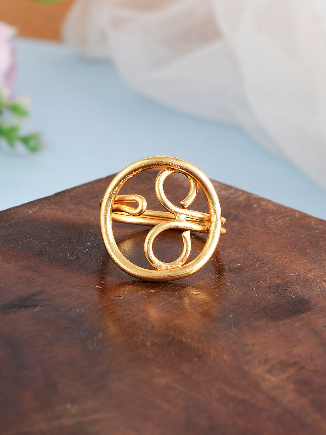 Silvermerc Designs Gold-Plated Adjustable Finger Rings