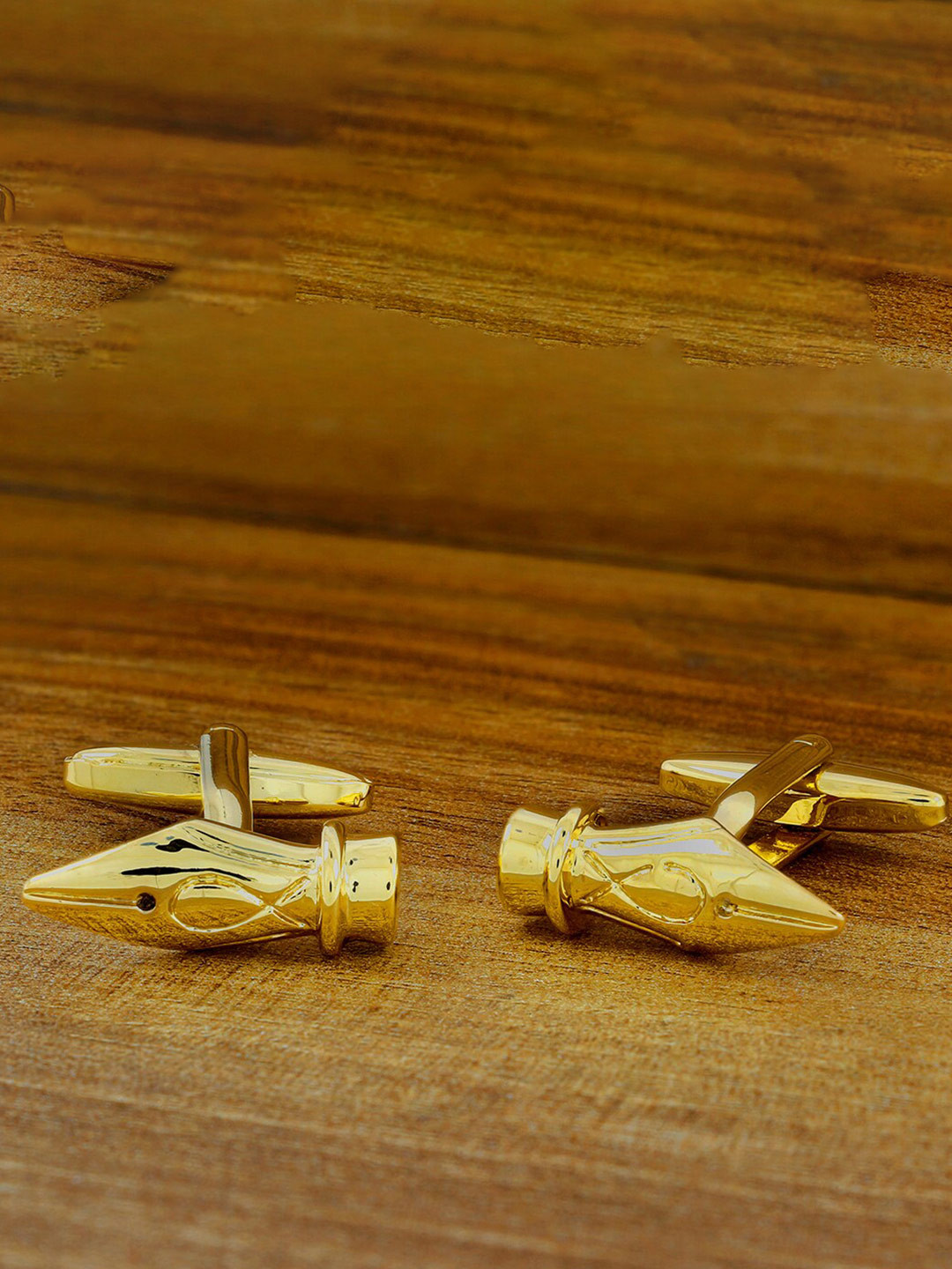 ZIVOM Gold-Toned Quirky Formal Shirt Cufflink